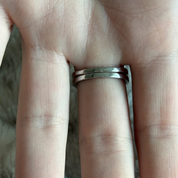 925 Sterling Silver CZ Bridal Ring Set Engagement Ring & Wedding Band Size 8.25 - Picture 3 of 4